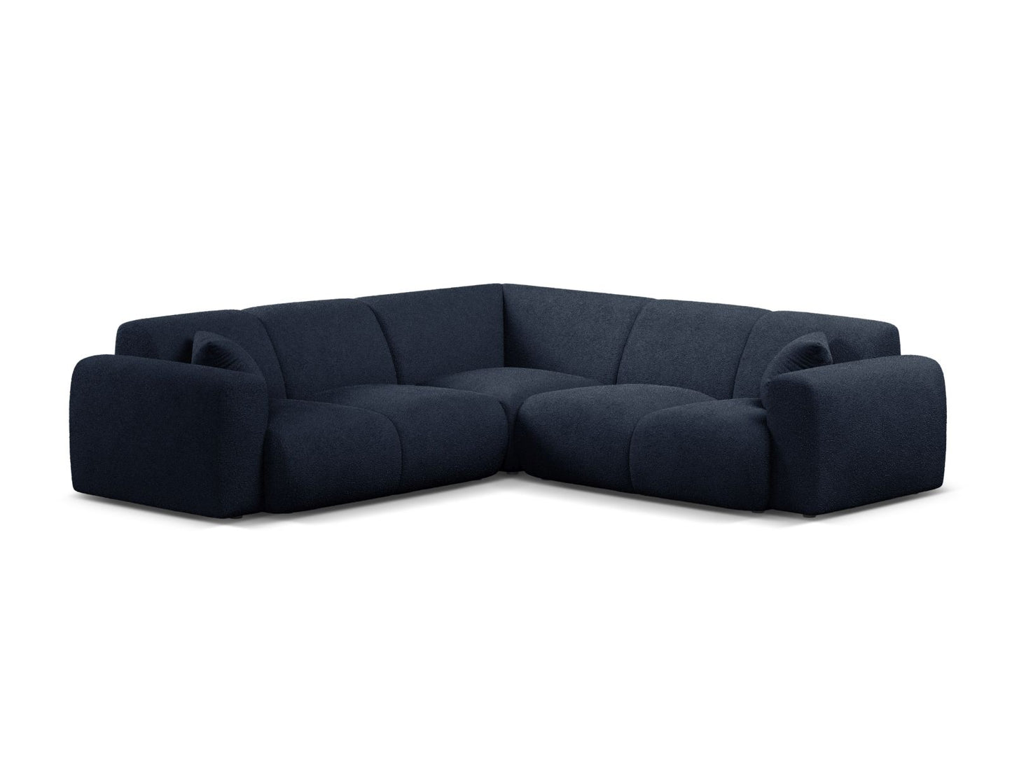 Ecksofa Bouclé Beige Molino — Dark Blue