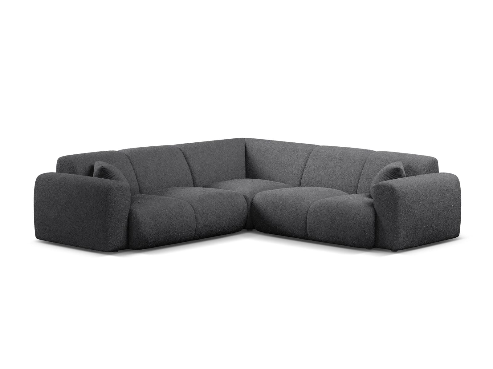 Molino Symmetrical Corner Sofa, 5 Seats, 252x252 cm — Dark Grey