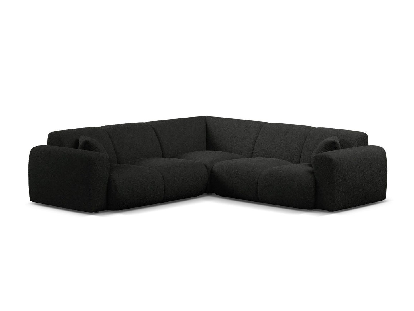 Ecksofa Bouclé Beige Molino — Black