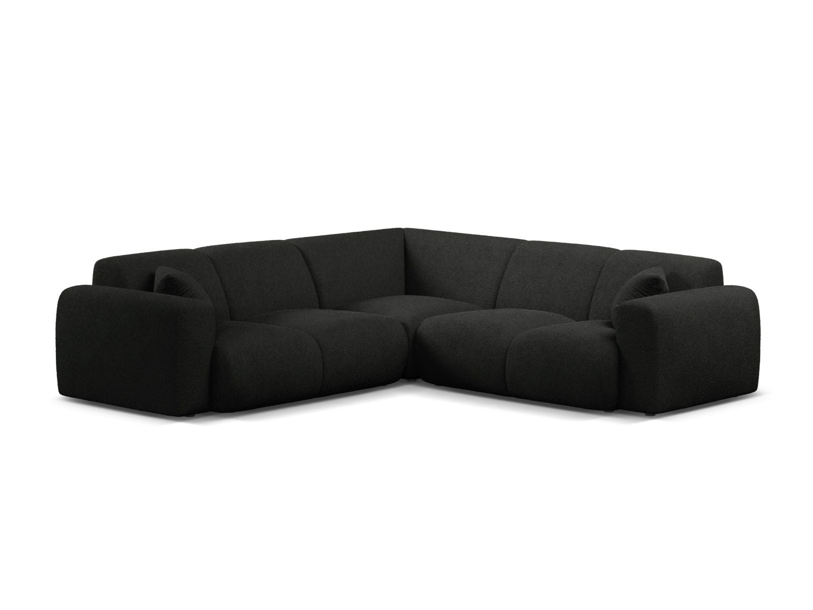 Molino Symmetrical Corner Sofa, 5 Seats, 252x252 cm — Black