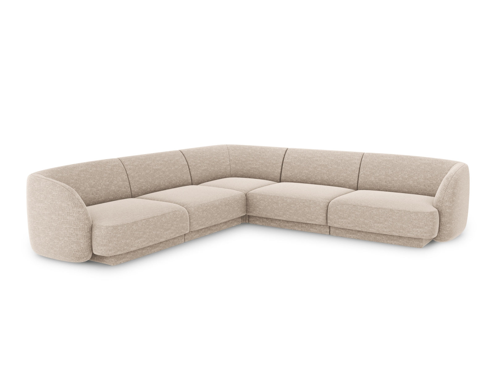 Ecksofa Chenille Beige Miley — Beige