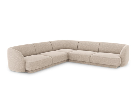 Miley Symmetrical Corner Sofa, 5 Seats, 255x255 cm — Beige