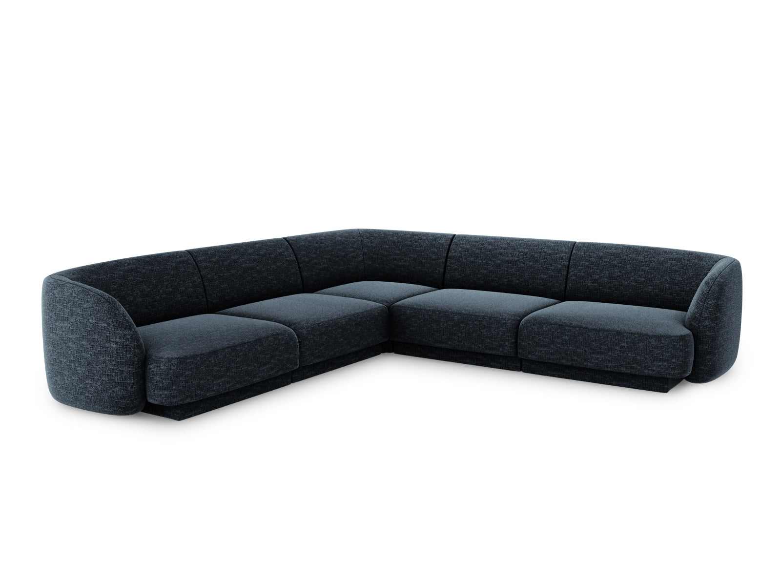 Miley Symmetrical Corner Sofa, 5 Seats, 255x255 cm — Royal Blue