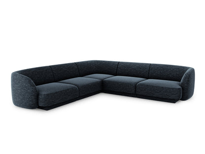 Ecksofa Chenille Beige Miley — Royal Blue