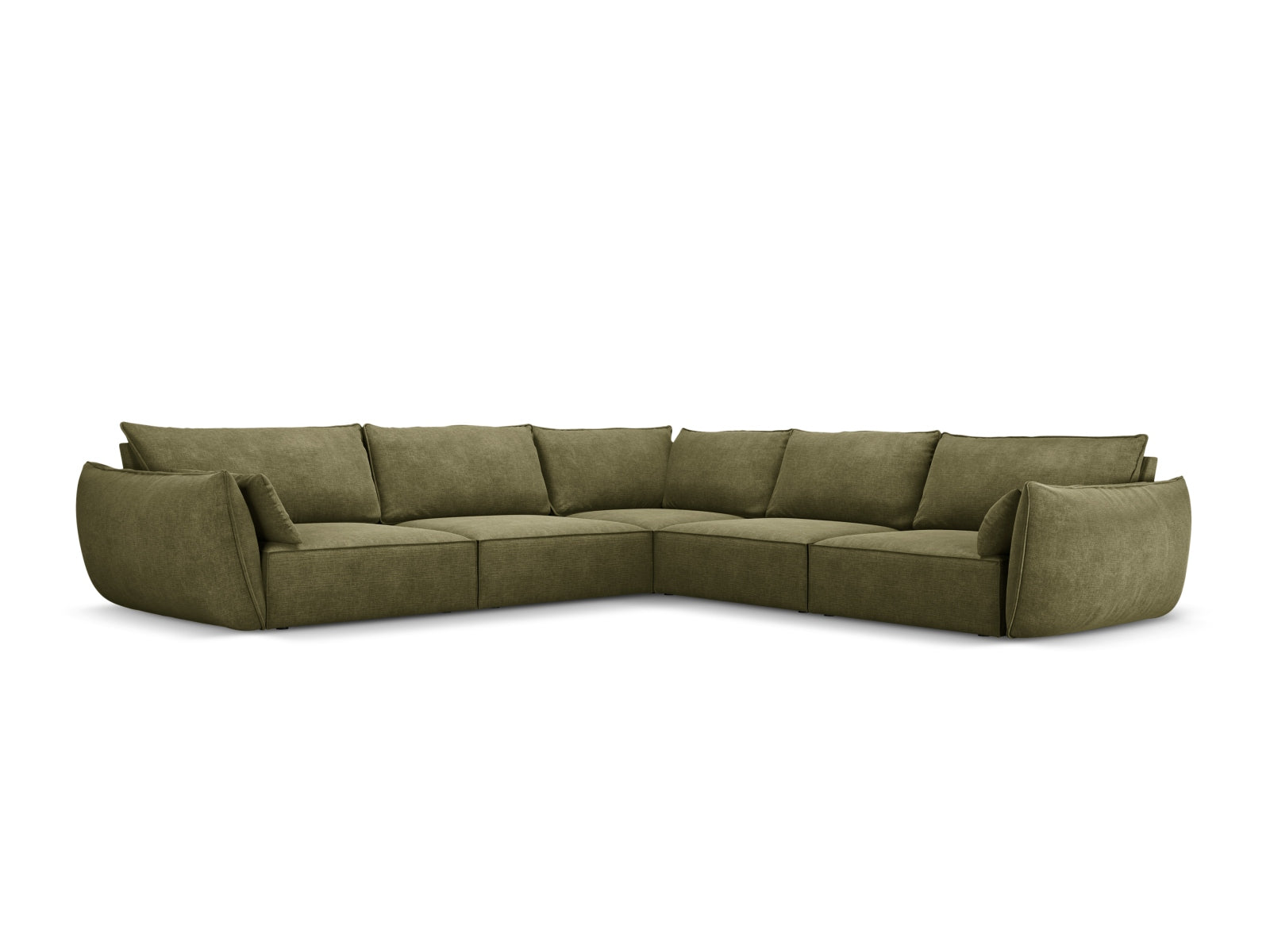 Kaelle Symmetrical Corner Sofa, 7 Seats, 286x286 cm — Green