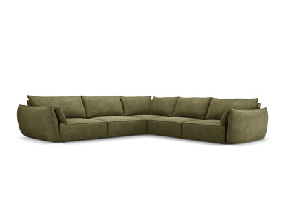 Ecksofa Chenille Beige Kaelle — Green