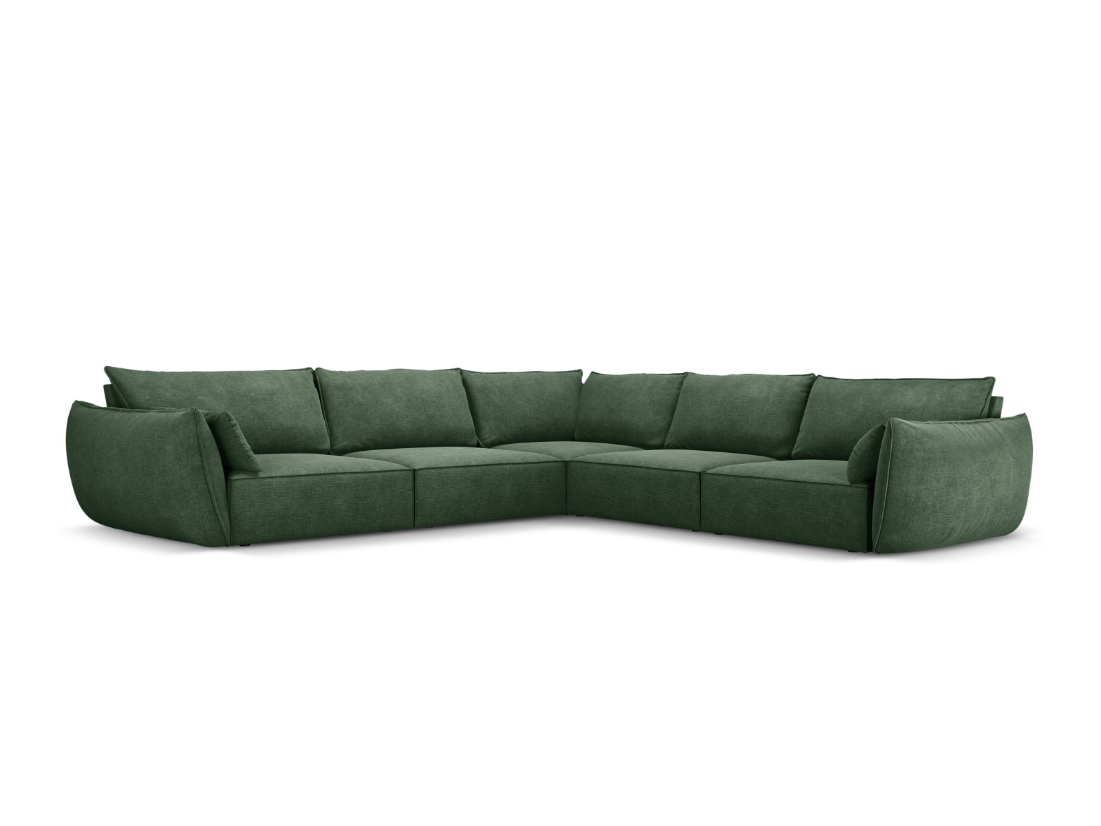 Kaelle Symmetrical Corner Sofa, 7 Seats, 286x286 cm — Bottle Green