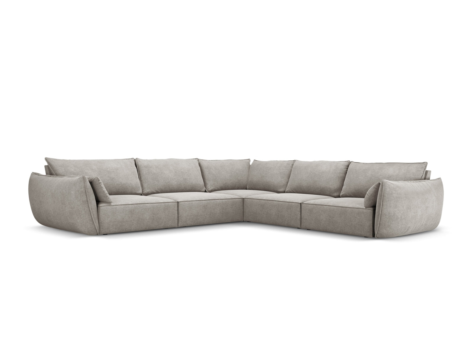 Kaelle Symmetrical Corner Sofa, 7 Seats, 286x286 cm — Light Grey