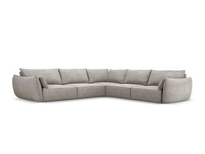 Ecksofa Chenille Beige Kaelle — Light Grey