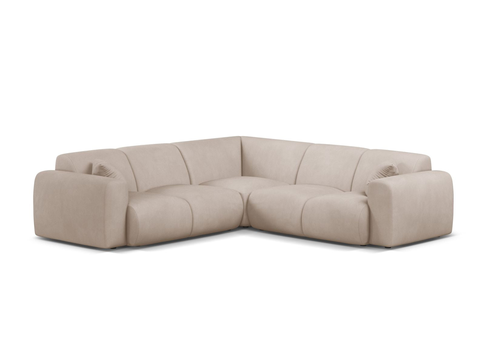 Ecksofa Chenille Beige Molino — Beige