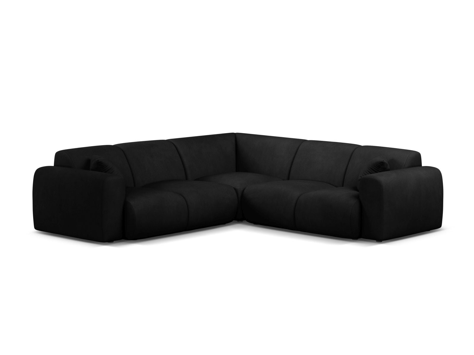 Molino Symmetrical Corner Sofa, 5 Seats, 252x252 cm — Black