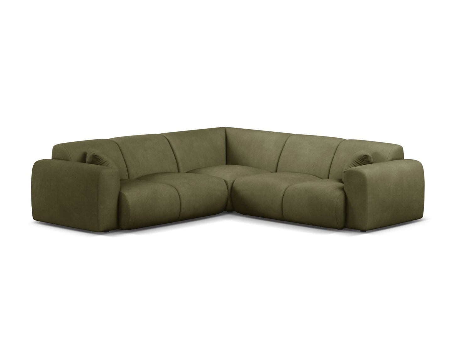 Ecksofa Chenille Beige Molino — Light Green