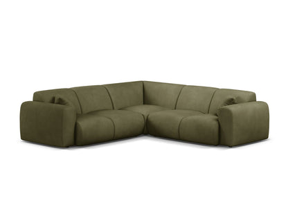 Ecksofa Chenille Beige Molino — Light Green