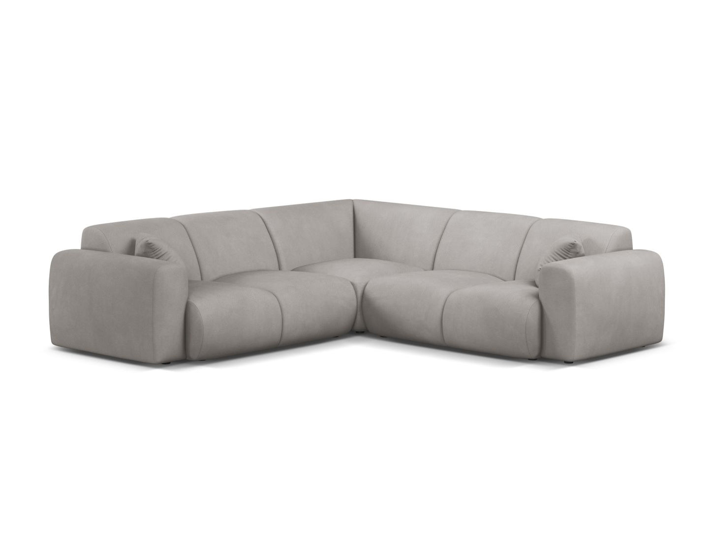 Ecksofa Chenille Beige Molino — Light Grey