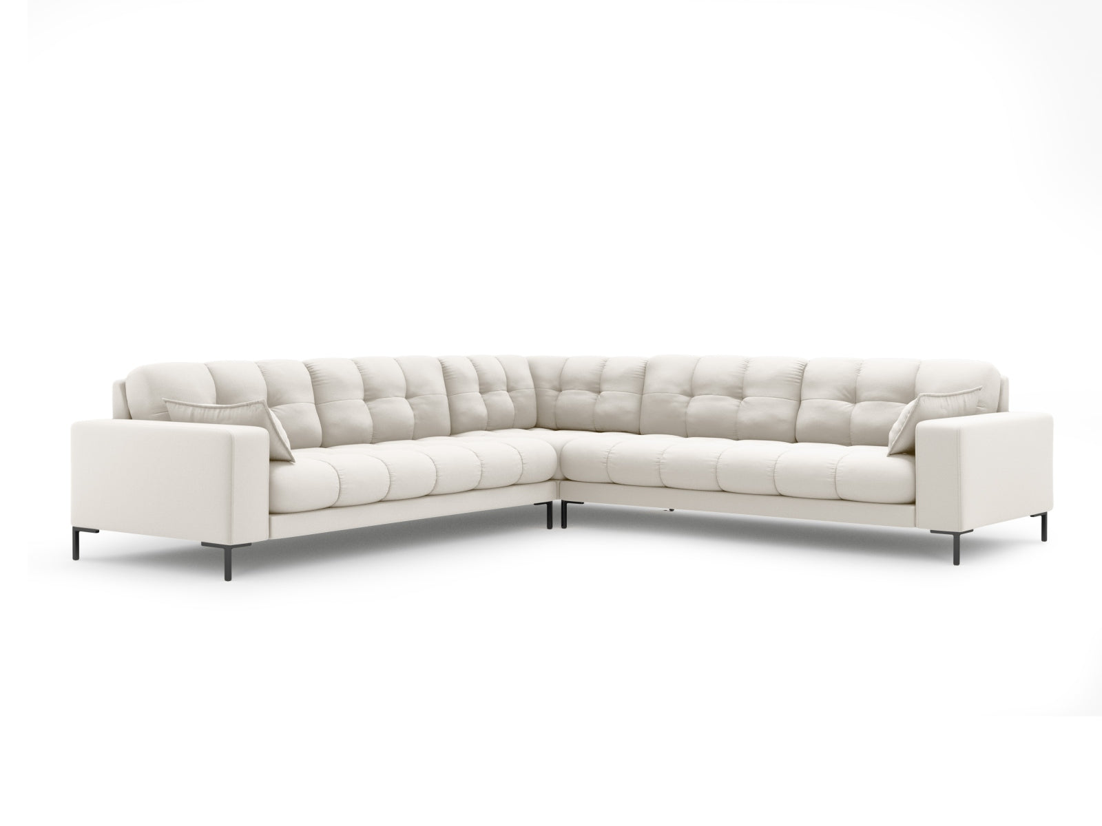 Mamaia Symmetrical Corner Sofa, 6 Seats, 256x256 cm — Light Beige