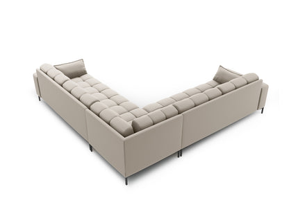 Ecksofa Strukturstoff Beige Mamaia — Detailansicht