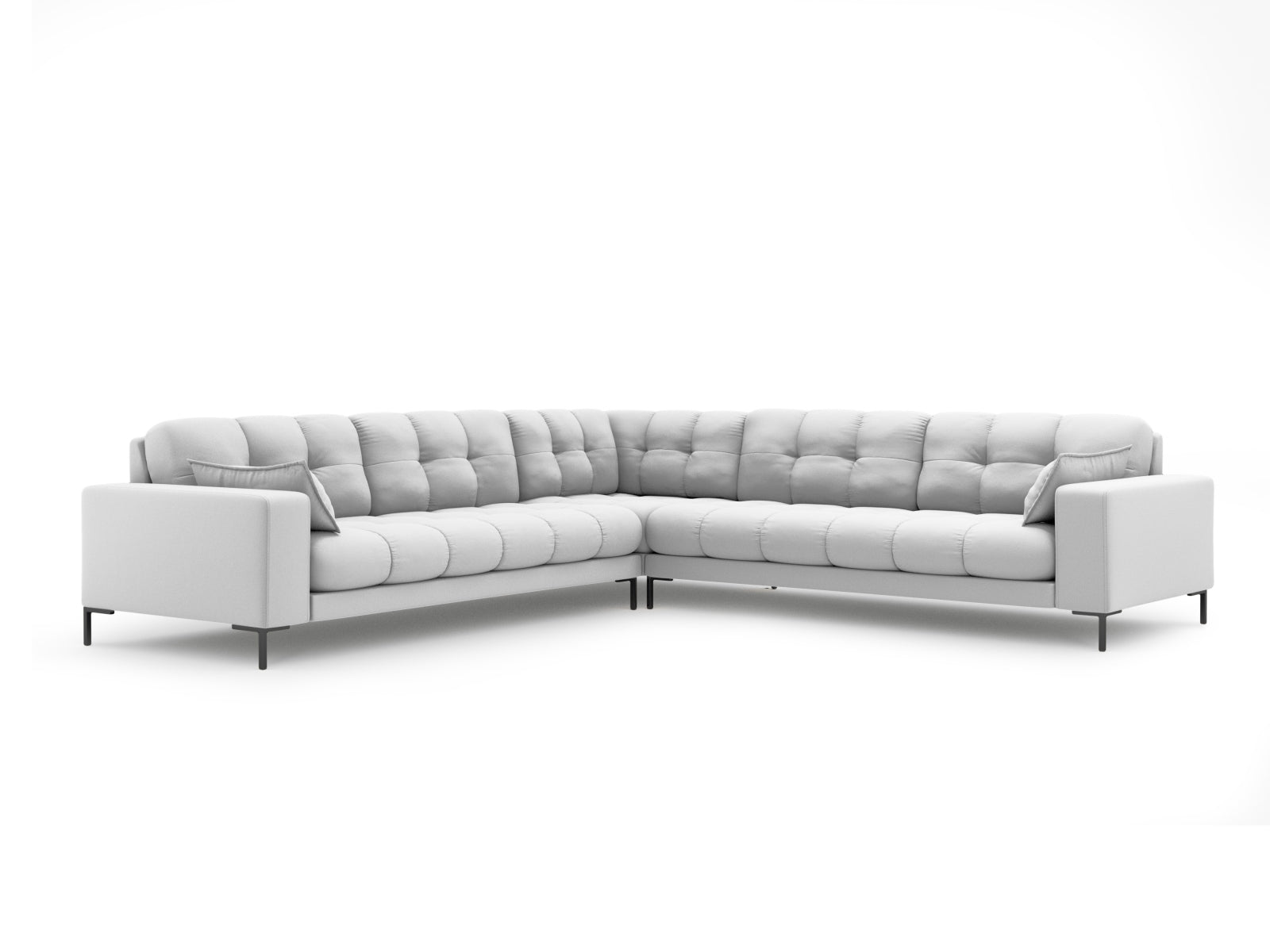 Mamaia Symmetrical Corner Sofa, 6 Seats, 256x256 cm — Light Grey