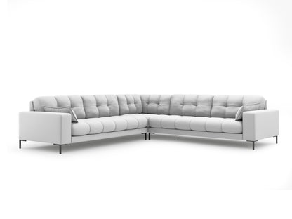 Ecksofa Strukturstoff Beige Mamaia — Light Grey