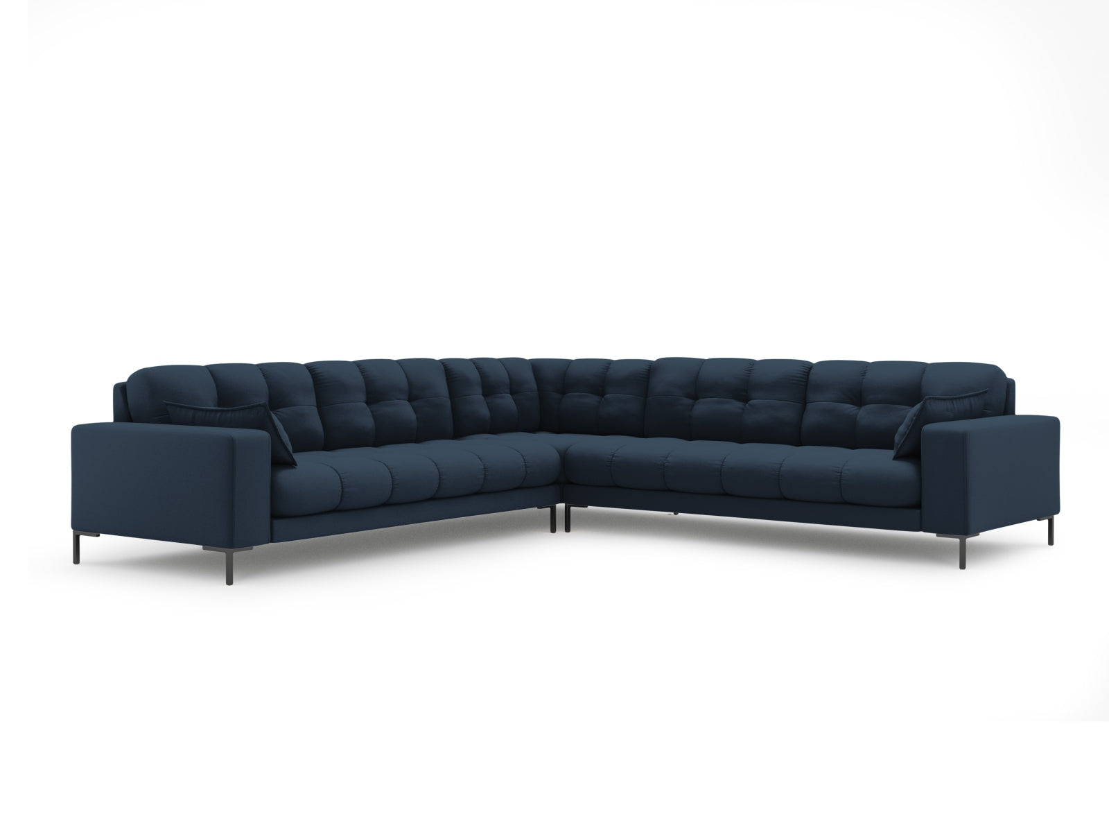 Mamaia Symmetrical Corner Sofa, 6 Seats, 256x256 cm — Blue