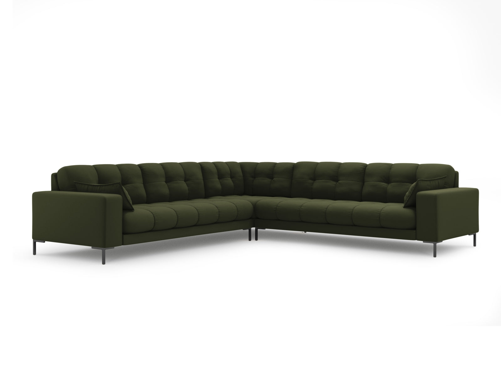 Mamaia Symmetrical Corner Sofa, 6 Seats, 256x256 cm — Green