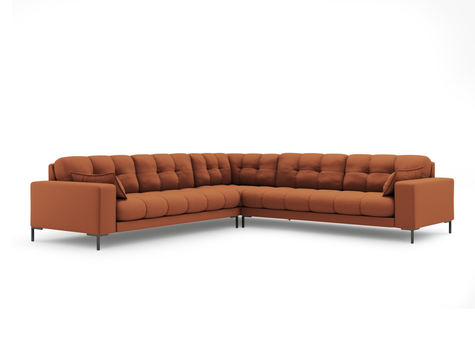 Mamaia Symmetrical Corner Sofa, 6 Seats, 256x256 cm — Brick
