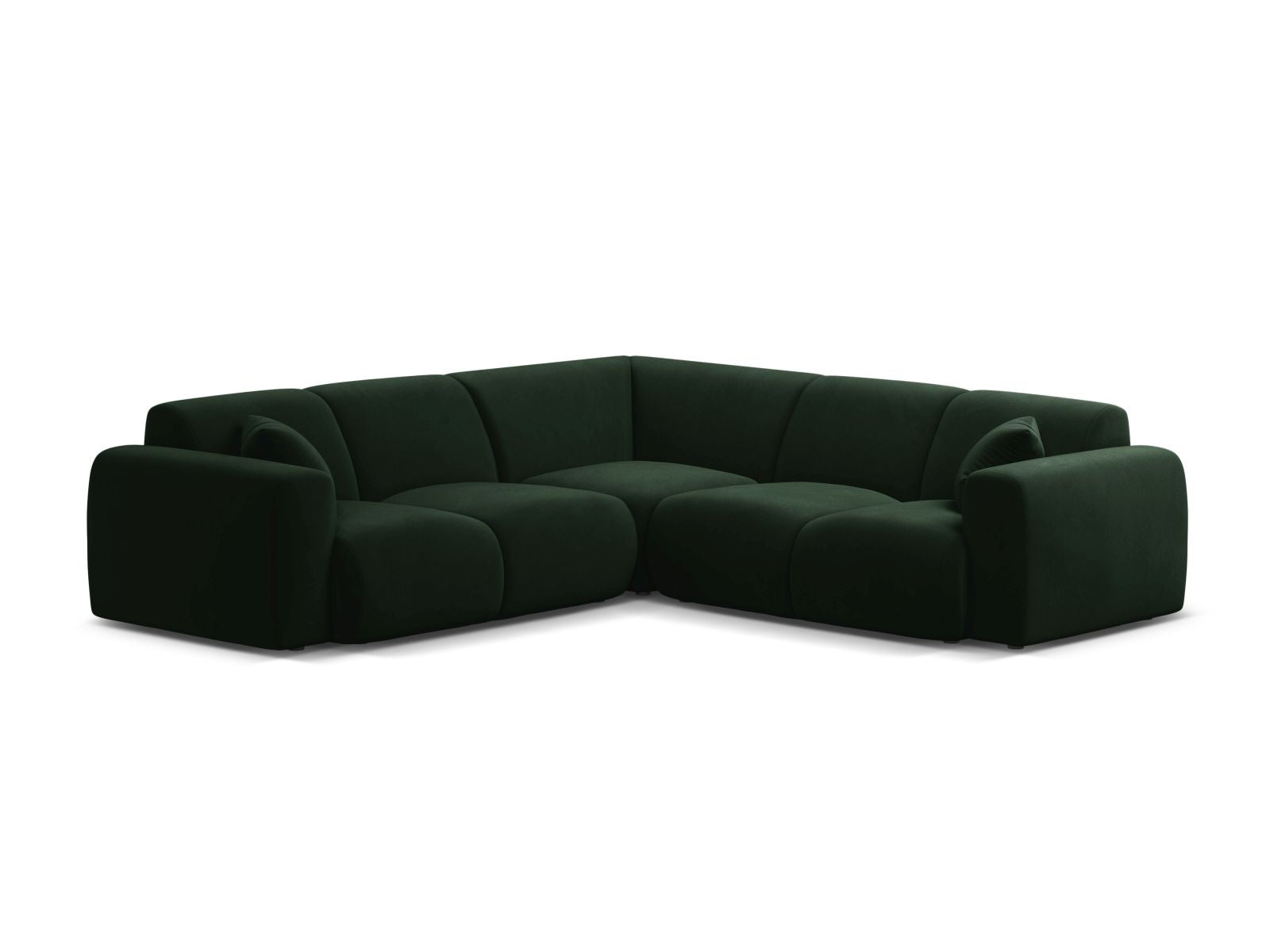 Molino Symmetrical Corner Sofa, 5 Seats, 252x252 cm — Bottle Green