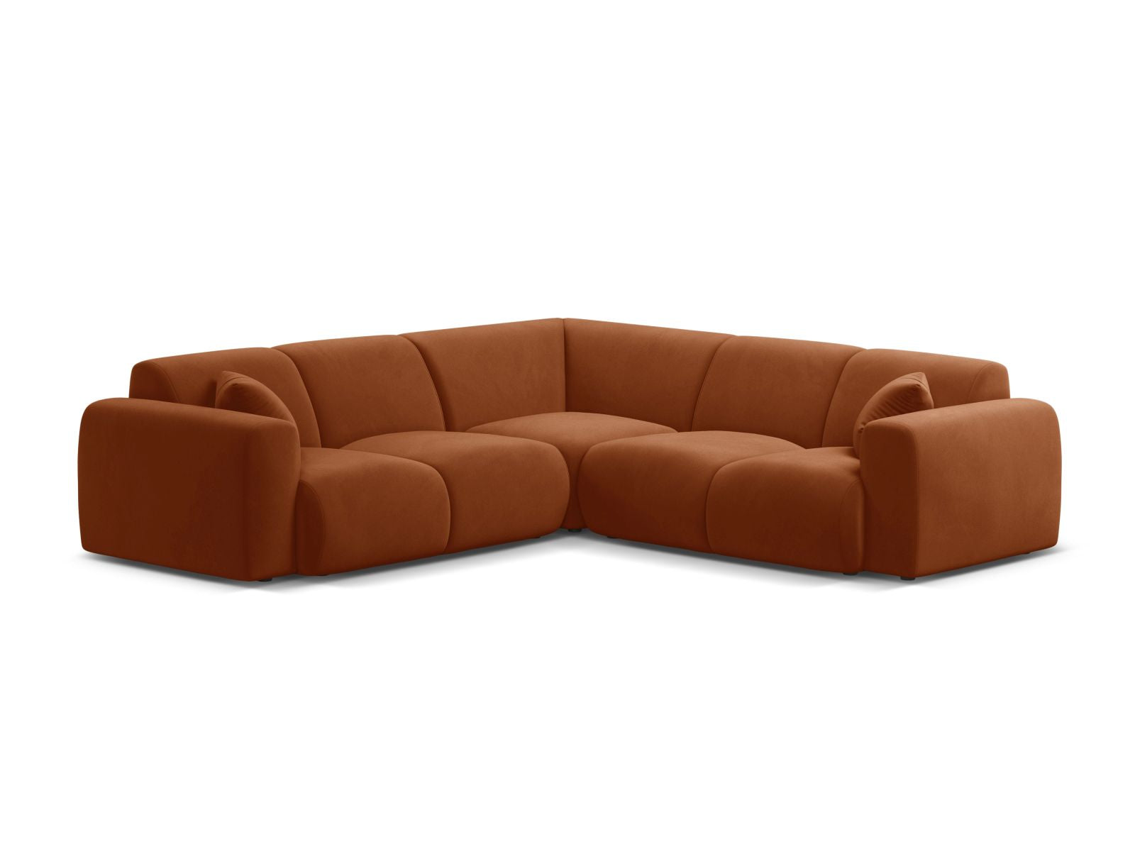 Molino Symmetrical Corner Sofa, 5 Seats, 252x252 cm — Terracotta