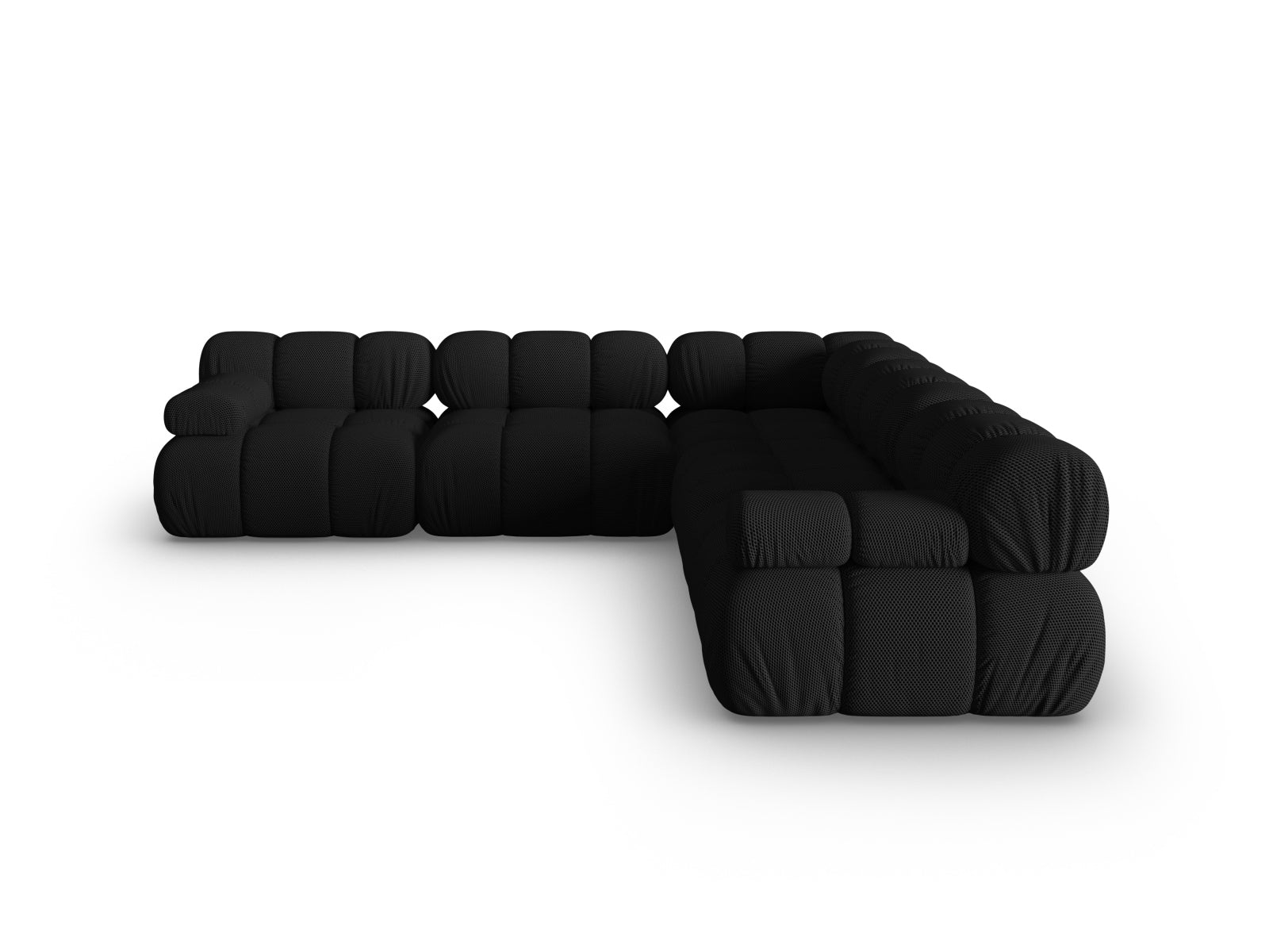 Bellis Symmetrical Corner Sofa, 5 Seats, 282x282 cm — Black