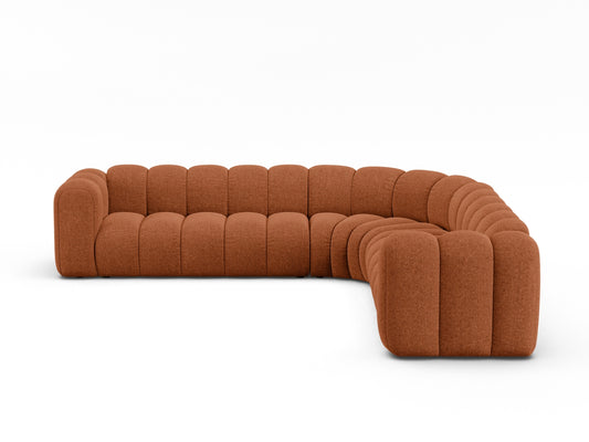 Lupine Modular Symmetrical Corner Sofa, 5 Seats, 309x309 cm — Brick