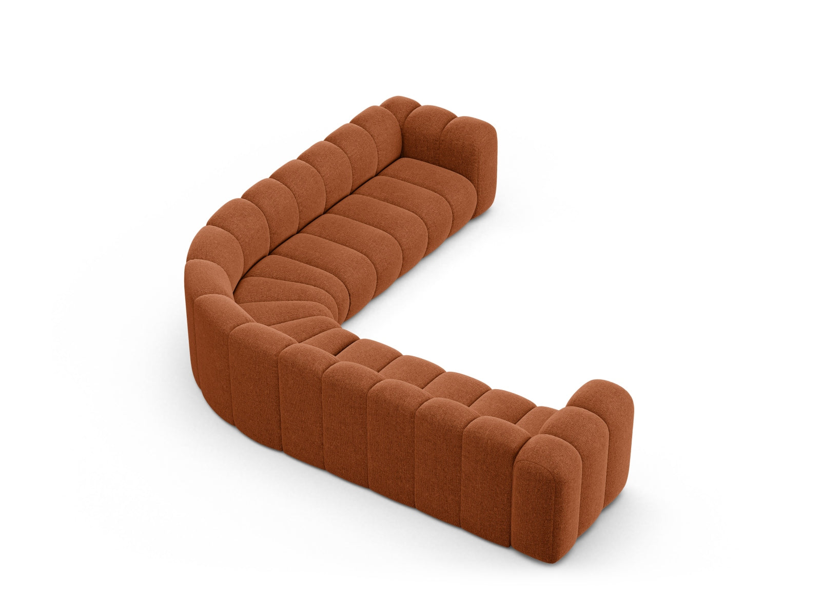Ecksofa Chenille Brick Lupine — Detailansicht
