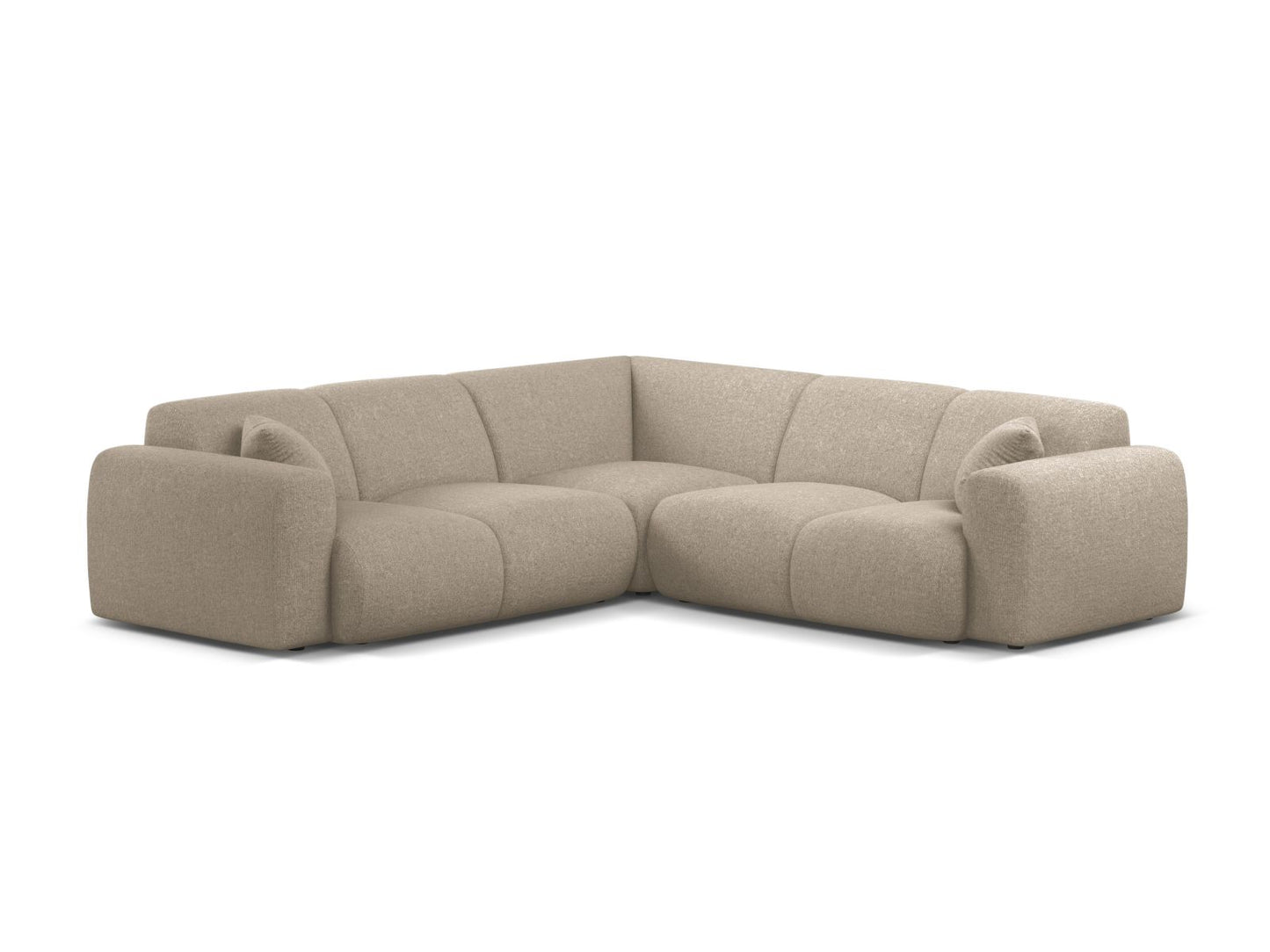 Ecksofa Chenille Anthrazit Molino — Dark Beige