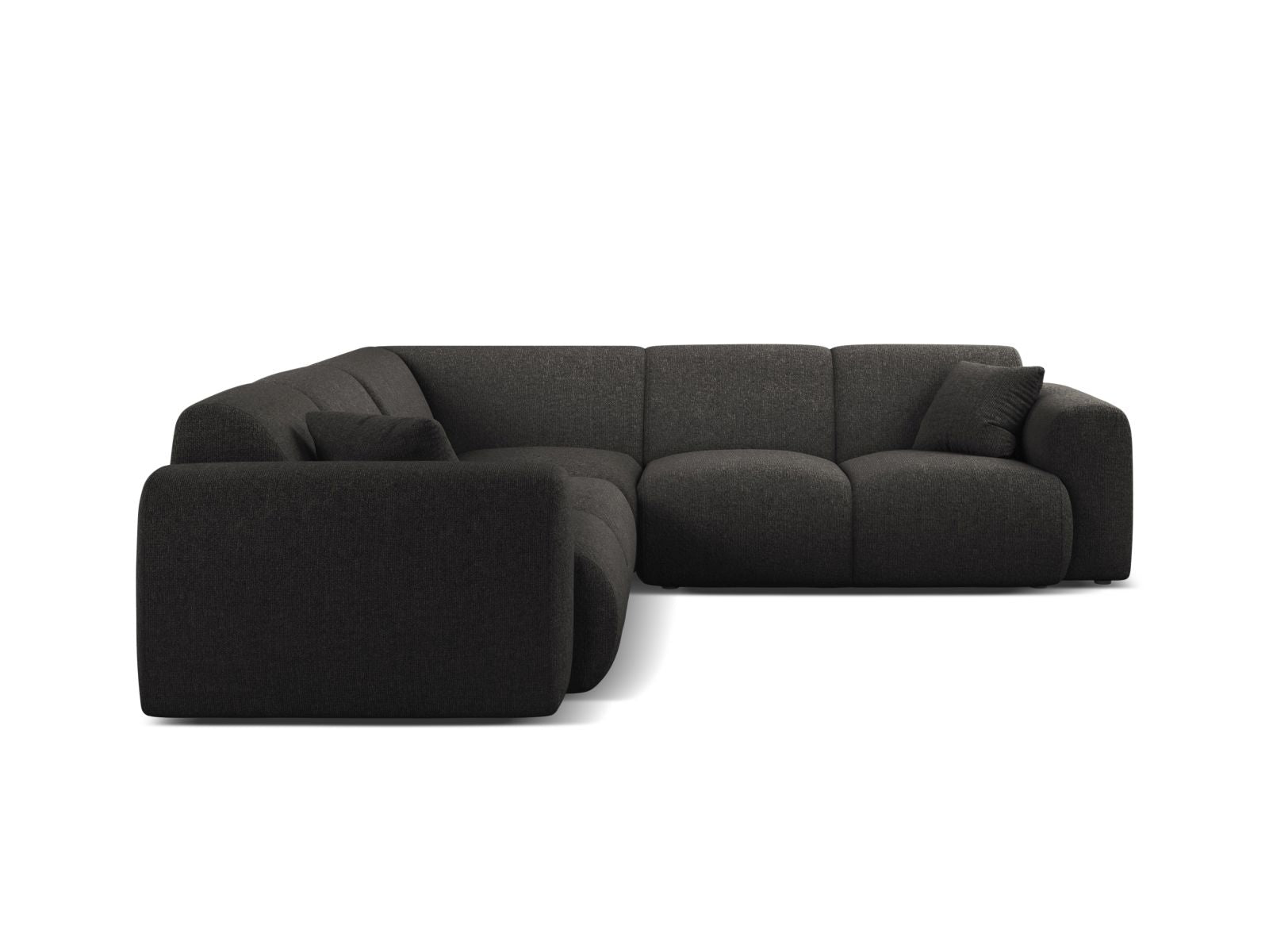 Ecksofa Chenille Anthrazit Molino — Wohnbeispiel