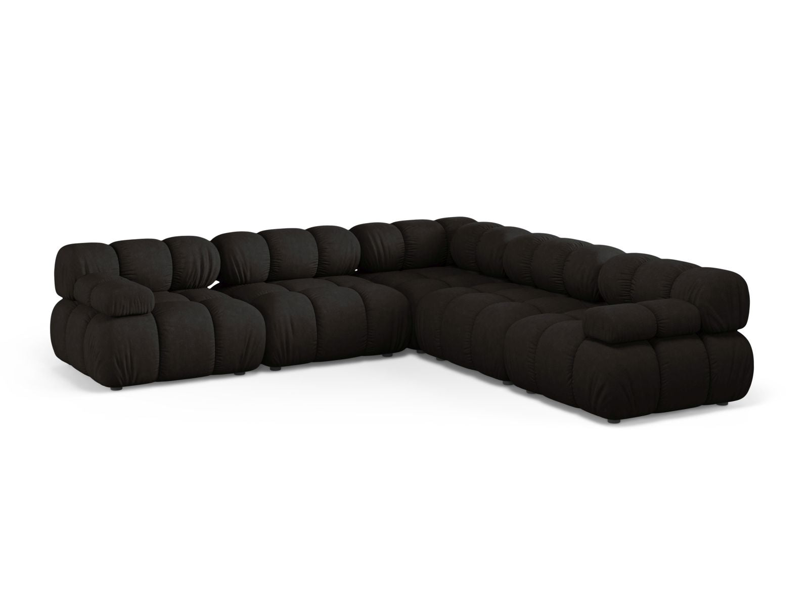 Bellis Symmetrical Corner Sofa, 5 Seats, 282x282 cm — Black