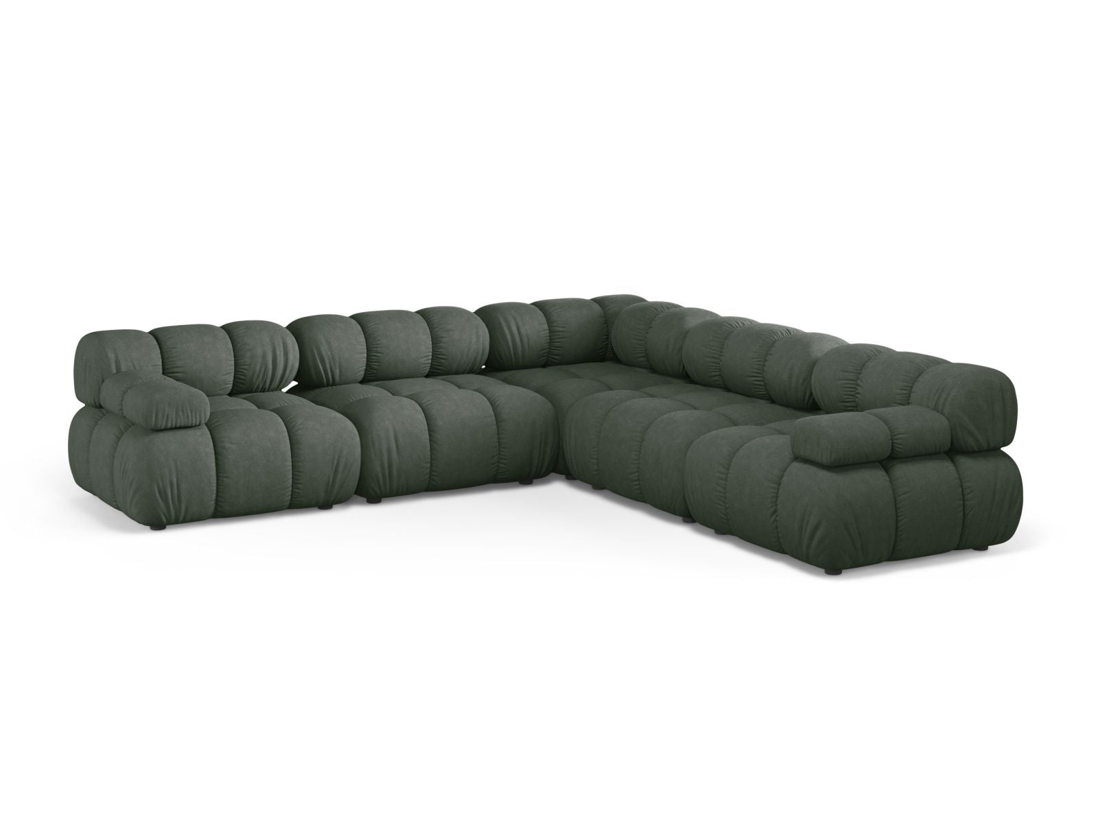 Bellis Symmetrical Corner Sofa, 5 Seats, 282x282 cm — Moss Green
