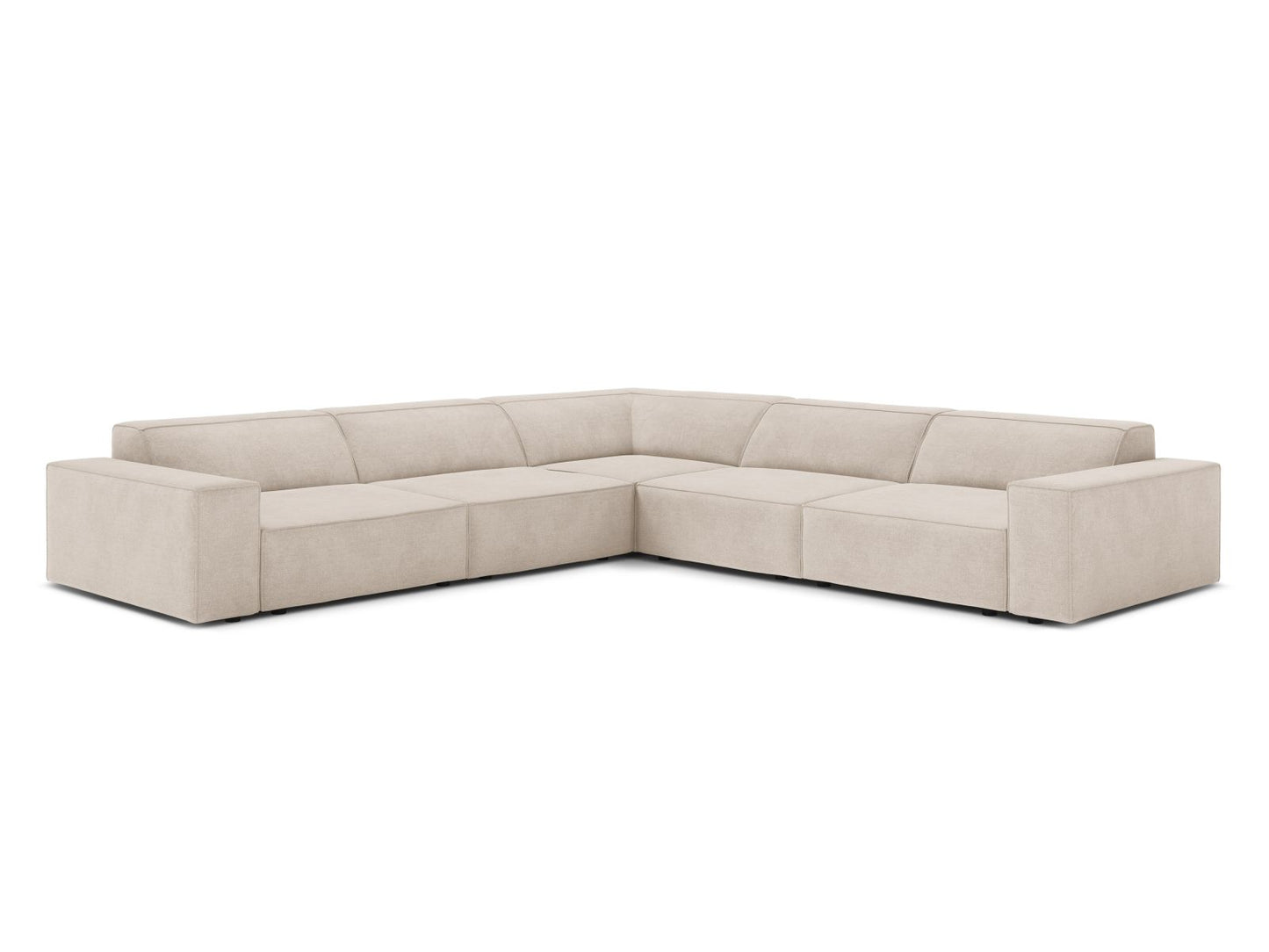 Ecksofa Strukturstoff Beige Jodie — Beige