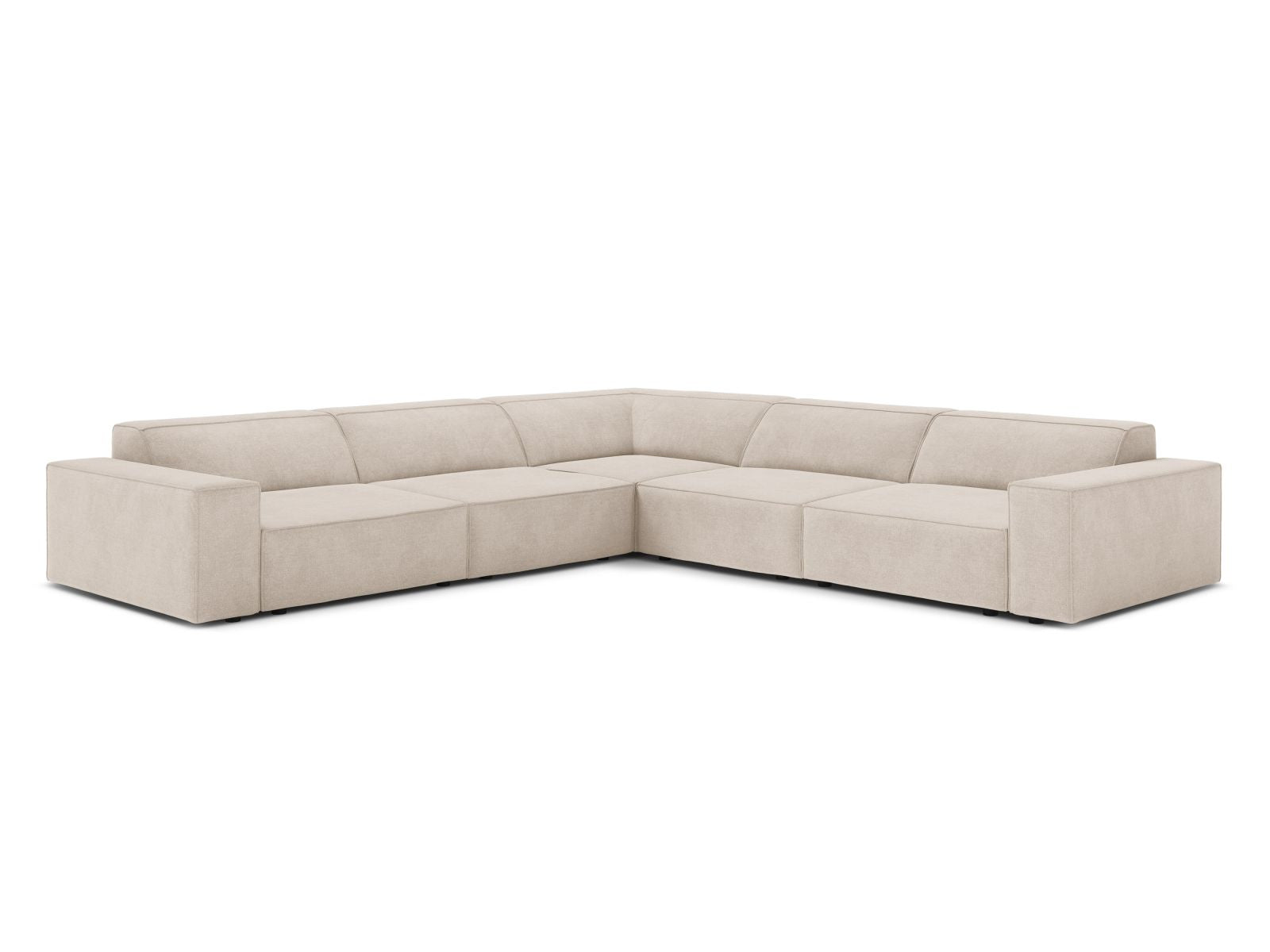 Ecksofa Strukturstoff Beige Jodie — Beige