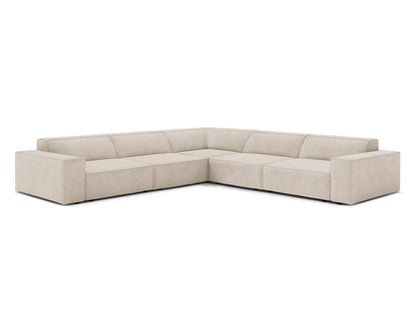 Ecksofa Strukturstoff Beige Jodie — Beige