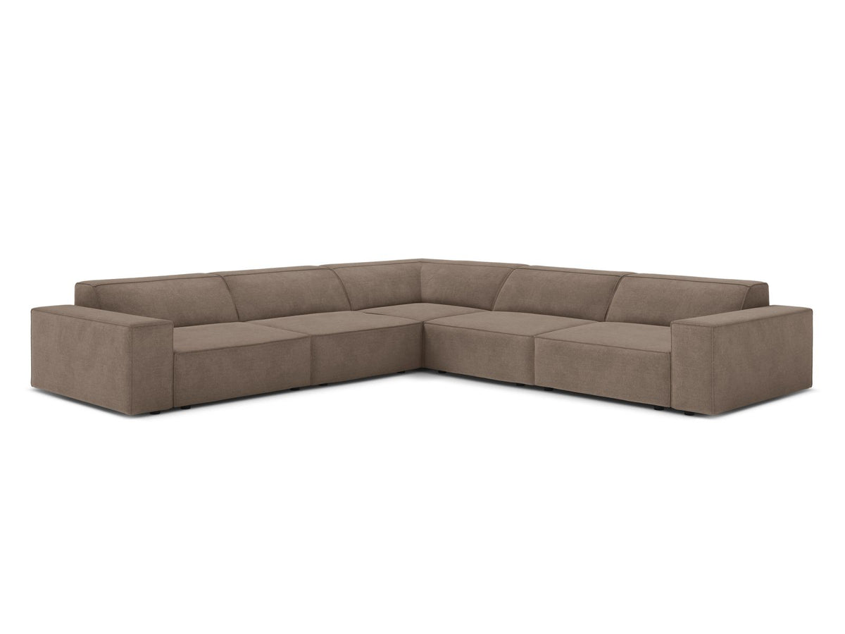 Jodie Symmetrical Modular Corner Sofa, 6 Seats, 283x283 cm — Cappuccino