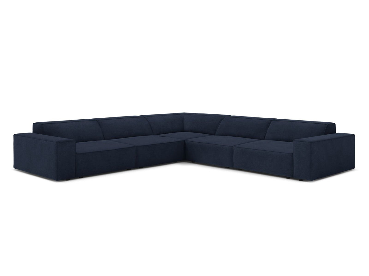 Jodie Symmetrical Modular Corner Sofa, 6 Seats, 283x283 cm — Navy Blue