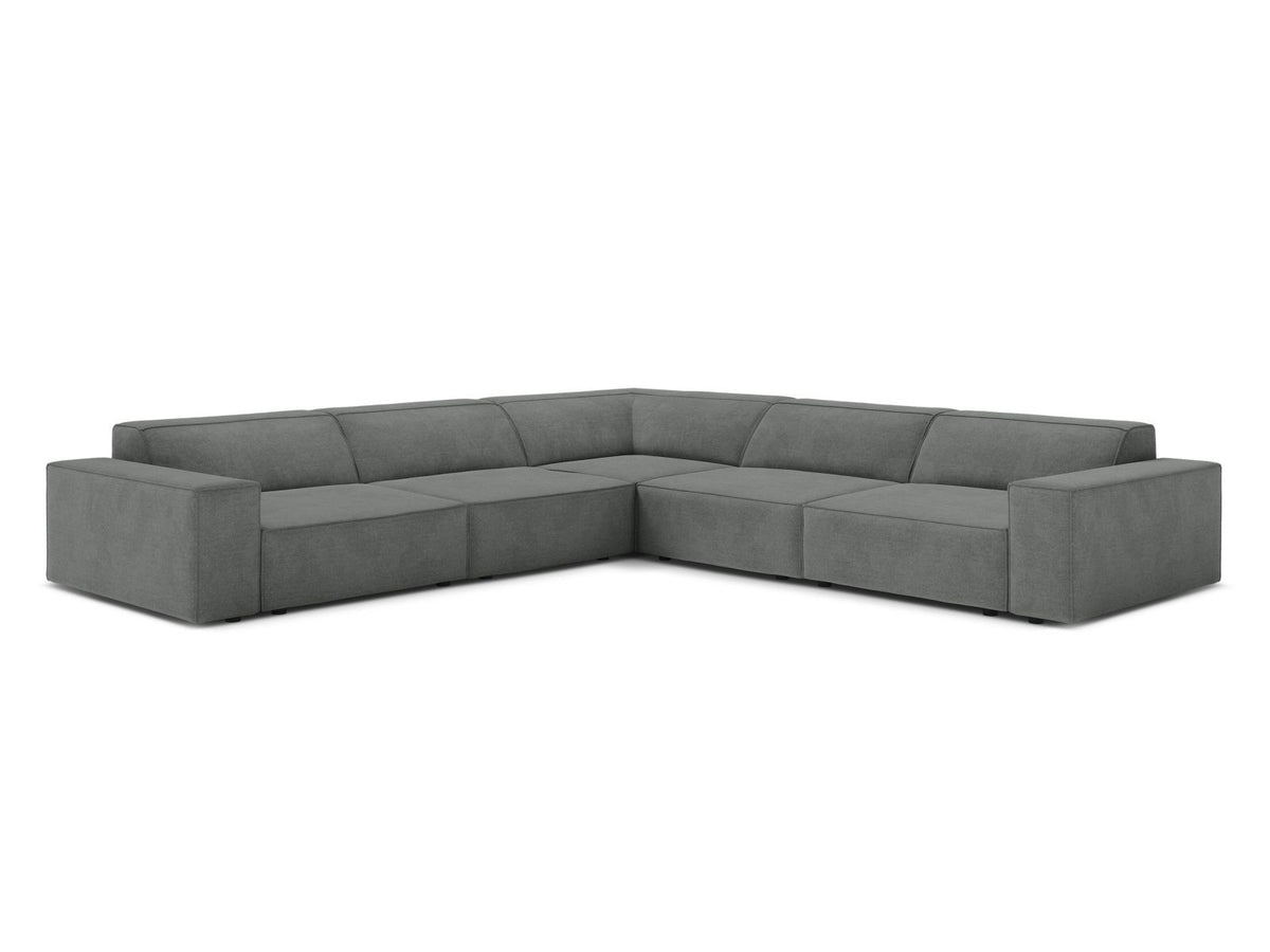 Jodie Symmetrical Modular Corner Sofa, 6 Seats, 283x283 cm — Grey