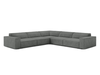 Ecksofa Strukturstoff Beige Jodie — Grey