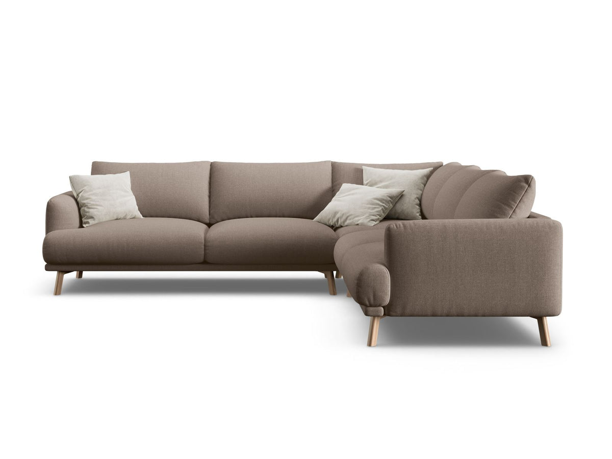 Naomi Symmetrical Corner Sofa, 5 Seats, 280x280 cm — Cappuccino