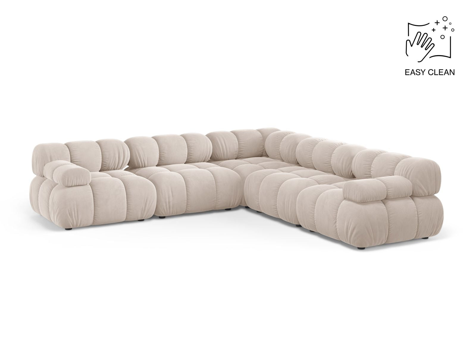 Bellis Symmetrical Corner Sofa, 5 Seats, 282x282 cm — Light Beige