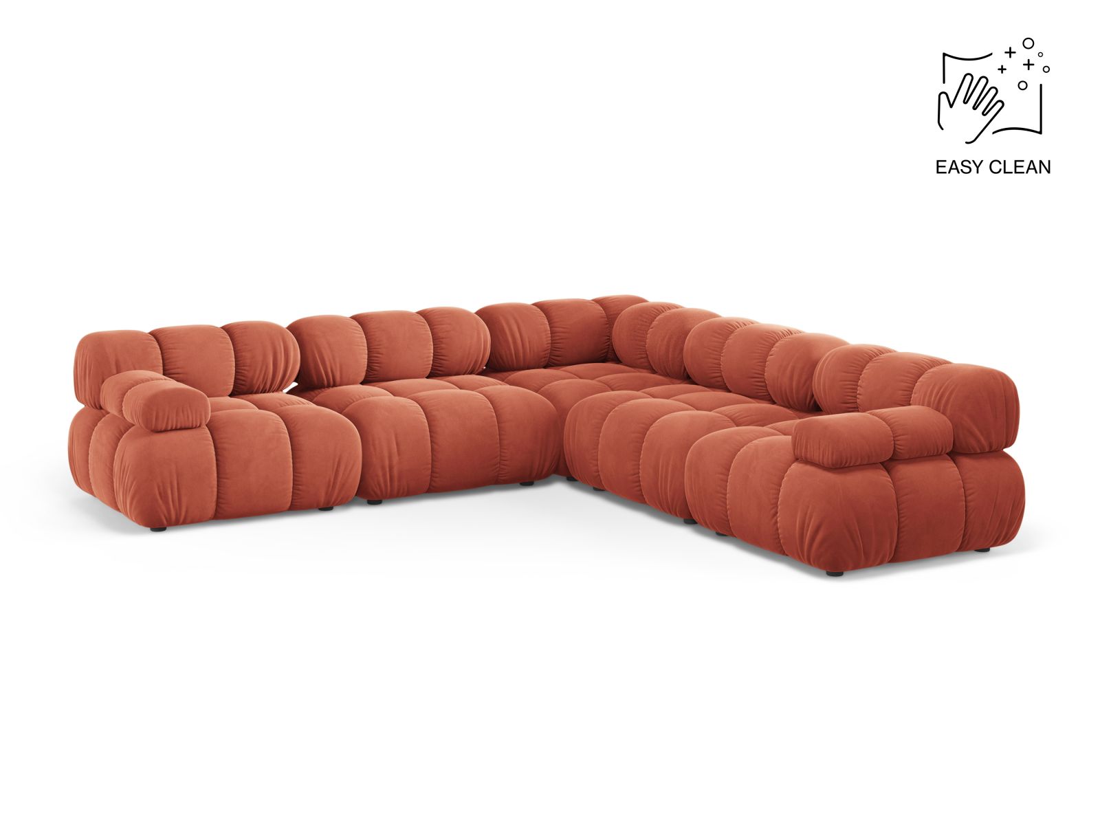 Bellis Symmetrical Corner Sofa, 5 Seats, 282x282 cm — Coral