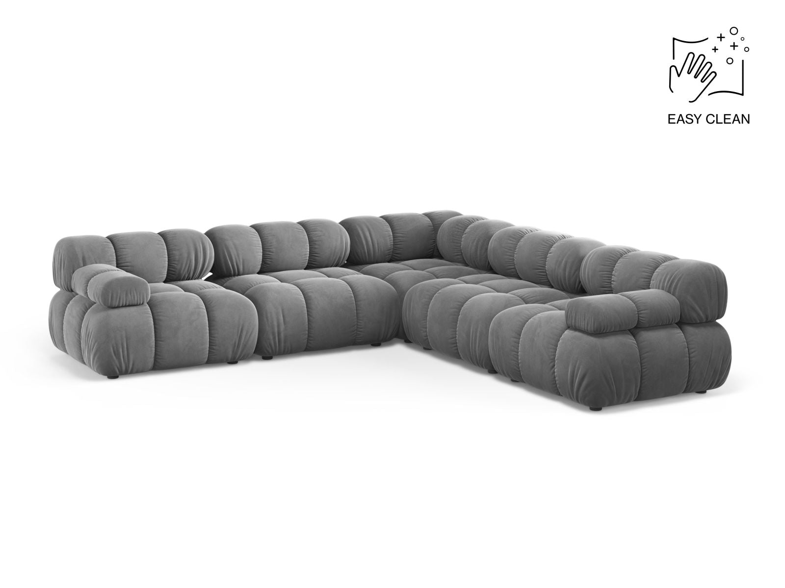 Bellis Symmetrical Corner Sofa, 5 Seats, 282x282 cm — Light Grey