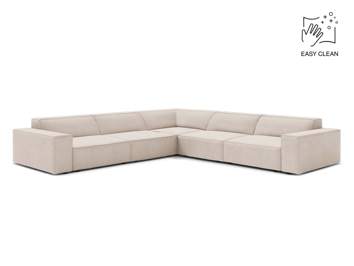 Jodie Symmetrical Corner Sofa, 6 Seats, 283x283 cm — Light Beige