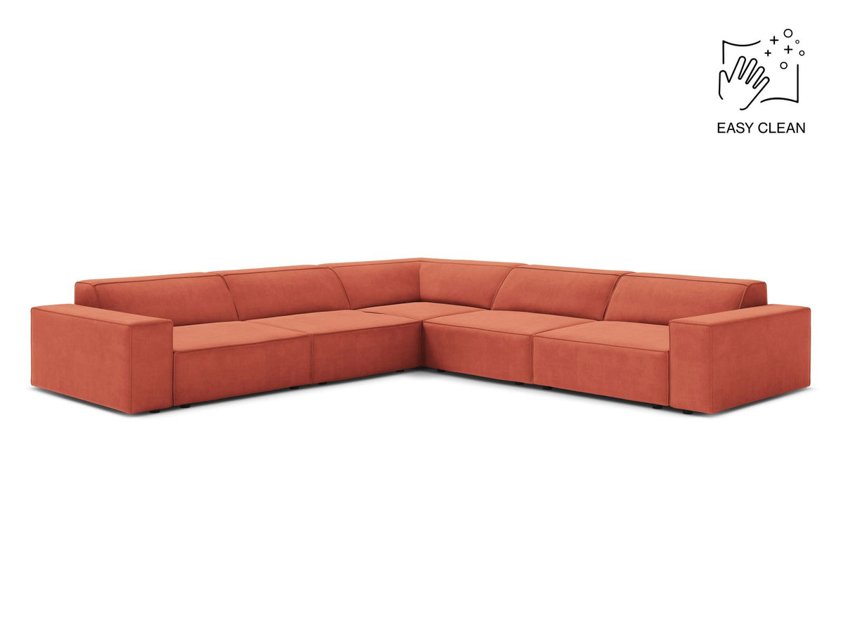 Jodie Symmetrical Corner Sofa, 6 Seats, 283x283 cm — Coral