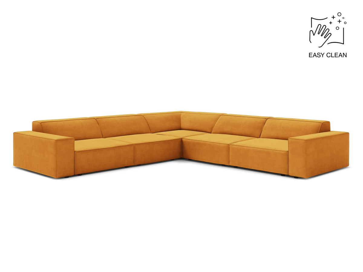 Jodie Symmetrical Corner Sofa, 6 Seats, 283x283 cm — Yellow