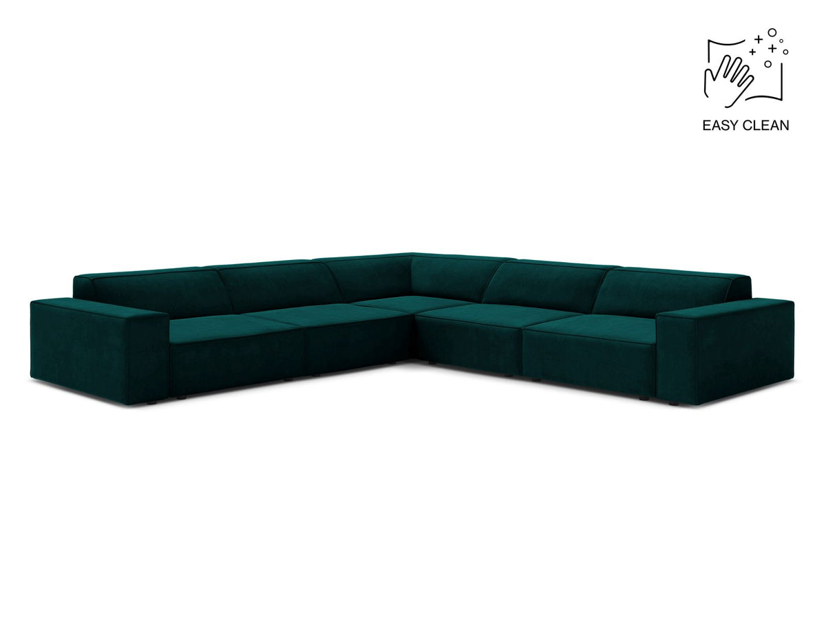 Jodie Symmetrical Corner Sofa, 6 Seats, 283x283 cm — Deep Petrol