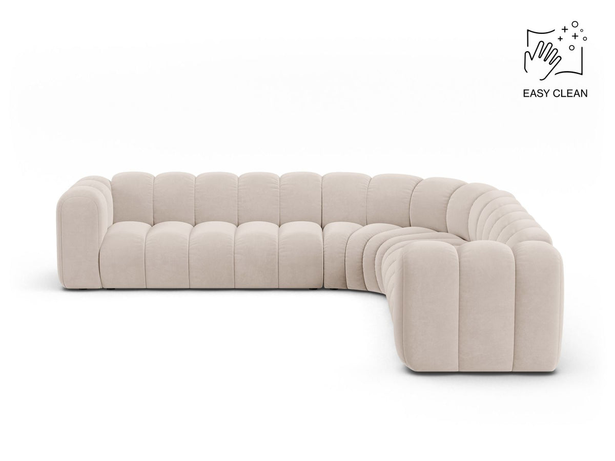 Lupine Symmetrical Modular Corner Sofa, 5 Seats, 309x309 cm — Light Beige